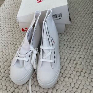 Superga White High-Top Sneakers